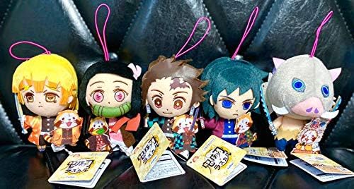 Amazon 鬼滅の刃 ラスカル ぬいぐるみ マスコット 全5種セット ぬいぐるみ ホビー