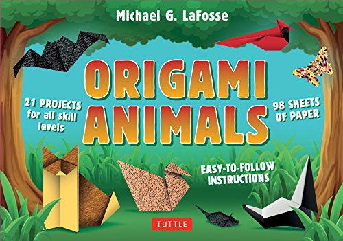 Origami Animals Kit: Make Colorful and Easy Origami Animals: Kit Includes Origami Book, 98 High-Quality Papers and 21 Original Projects
