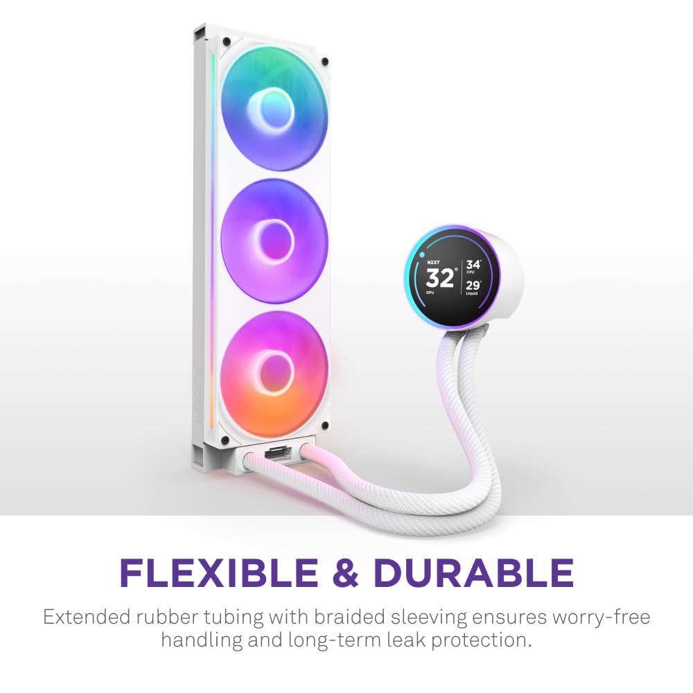 NZXT Kraken Elite 360 RGB 2024 - AIO CPU Liquid Cooler - 360mm Radiator - F360 RGB Core Fan - Customizable 2.72