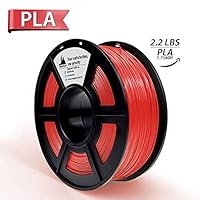 Red PLA 3D Printer Filament 1.75mm 1KG Spool(2.2lbs), Dimensional Accuracy +/- 0.02 mm,(Like Chilli Red)- NO Clogging