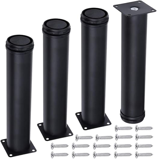 BQLZR Silver 50 x 250mm Metal Legs Adjustable Stainless Steel