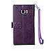 Galaxy S7 Edge Wallet Case, Leather [9 Card slots] [photo & wallet pocket] (Purple)