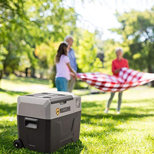 Massimo EKooler 40L Electric Cooler With Trolley Wheels & Handle 12V
