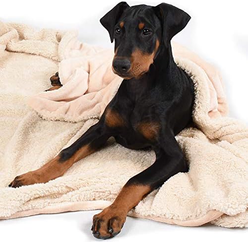 Pawsse Large Dog Blanket, Super Soft Fluffy Sherpa Fleece Dog Couch Blankets and Throws for Large Medium Small Dogs Puppy Doggy Pet Cats