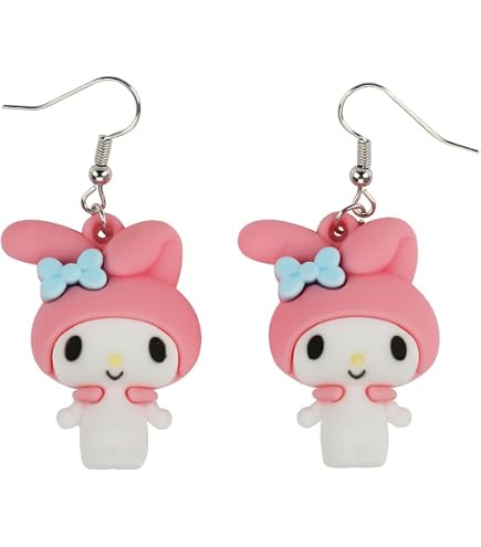 Bioworld Orecchini Kuromi 3D In Gomma E Lega Di Zinco - Personaggio Sanrio Ufficiale, Taglia Unica, OSFA - 4