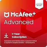 McAfee+ Advanced Individual Unlimited Devices | AntiVirus Software 2026 for Windows PC & Mac, AI Scam Detection, VPN, Data Removal, ID Monitoring |1-Year Subscription with Auto-Renewal | Download