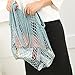 Flyou 2Pcs Portable Reusable Mesh Cotton Net String Bag Organizer Shopping Tote Handbag Fruit Storage Shopper NEW (green,pingk)