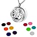 HOUSWEETY Aromatherapy Essential Oil Diffuser Necklace-Stainless Steel Butterfly Locket Pendant,11 Refill Pads (Non-Engraving)