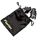 FizzVac Vacuum Champagne Stopper in Black Satin Gift Bag, Set of 2