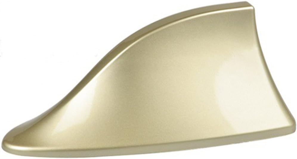 Golden Color Newest Design Car Antenna Shark Fin Antenna with Blank Radio FM Signal Aerials for Toyota Yaris Rav4 Sienna Prado Corolla Camry Prius Vios (Golden)