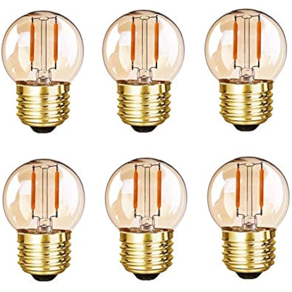 G40(G16) Edison LED Filament Mini Globe Light Bulb 1W (10W) 2200K 6