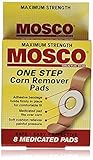 MOSCO One Step Corn Remover Pads, Max Strength, 8 Medicated Pads