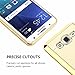 TabPow Galaxy J7 Case, Improved Mirror Reflection, Scratch-Resistant Bling Luxury Slim TPU PC Case Cover For Samsung Galaxy J7 J700 - Gold