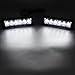 FOXCID 2 X 6 LED 9 Modes Traffic Advisor Emergency Warning Vehicle Strobe Lights for Interior Roof/Dash/Windshield/Grille/Deck Universal Waterproof (White)