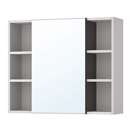 Ikea Lillangen Mirror Cabinet 1 Door 2 End Units Black Brown Gray