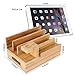 Charging Station for Multiple Devices Wood Dock Organizer Charging Station for Apple Watch, iPhone, iPad, Universal Mobile Phones and Tablets, Compatible with Anker RAVpower 4/5/6-Port USB Chagrer