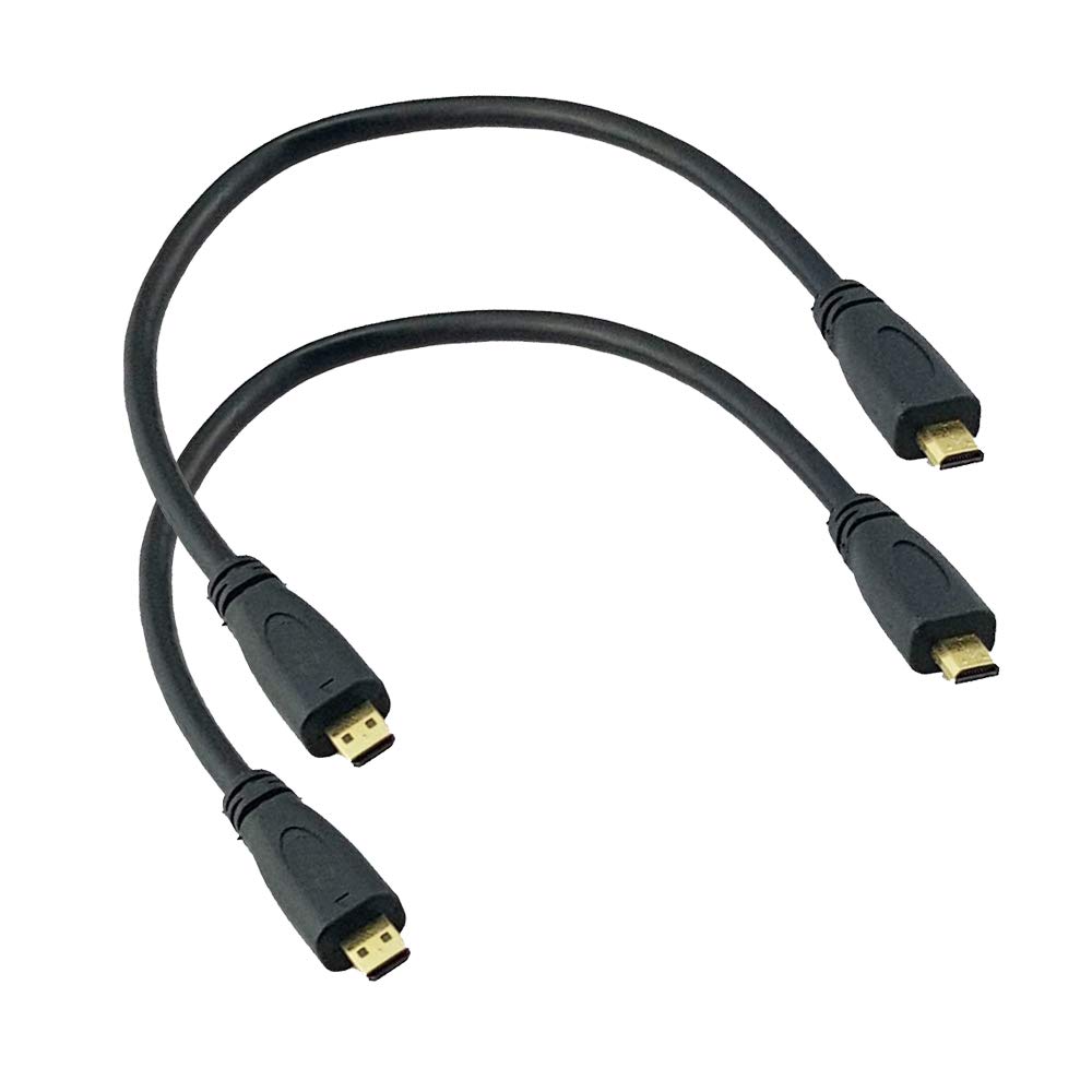 LiKuCo 2Pack 30CM Micro HDMI Type D Male To Micro HDMI Type D Male Cable- 24K Gold-Plated, PVC Jacket - Hook Up Smartphone, Tablet to Blu-ray Player, TV, Game Console