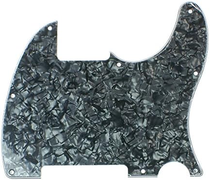Custom Guitar Pickguard Fits Tele Esquire No-Neck-PU,4Ply Black Pearl Celluloid