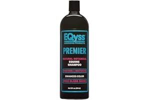 EQyss Premier Equine Horse Shampoo - Conditions and Moisturizes Coat, Enhances Color, Promotes Shine - Safe for All Horses & Pets, pH Balanced, USA Made