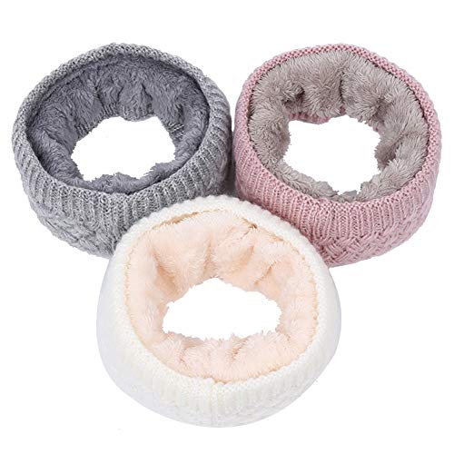 mogen886 Trenton Winter Infinity Scarf Neck Warmer for Men Women Soft Fleece Lined Thick Knit Circle Scarf Windproof Black - Thumbnail 5