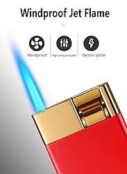 Torch Lighter, Windproof Butane Lighter, Lever-Type
