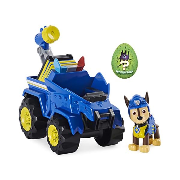 La-Pat-Patrouille-La-Pat-Paw-Patrol-6056930-Childrens-Toy-Vehicle-and-Dino-Rescue-Figurine-Random-Model Paw Patrol Marshall 6056930 – Children's Toy – Vehicle + Dino Rescue Figurine Random Model, Multicolored