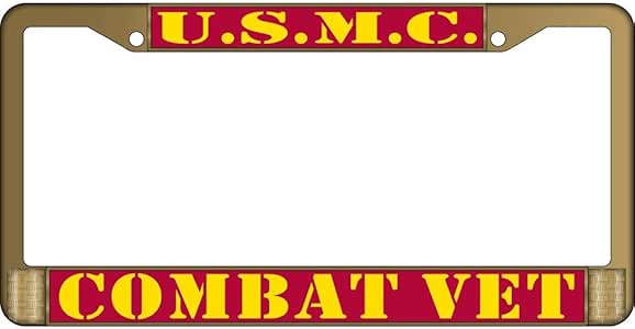 212 Main LPO5781 6 X 12 In. Purple Heart Combat Wounded Veteran Chrome License Plate Frame - Foto 9