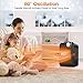 Portable Space Heater Fan - Small Ceramic Electric Oscillating Personal Space Heater for Office w/Adjustable Thermostat, 1500W Fast Heating, Overheat & Tip-over Protection for Desk Home & indoor Use