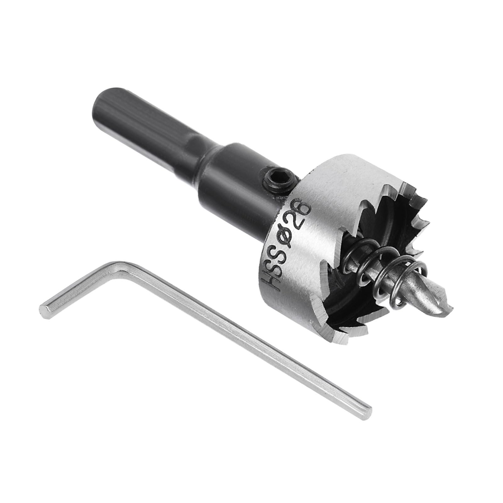 Kozelo 1pcs Hole Saw - [26mm] HSS (High Speed Steel) 4341 Drill Bit Hole Cutter for Stainless Steel Aluminum Metal Wood Plastic Use, Triangular Shank