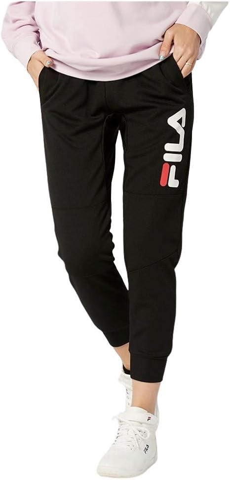 Amazon Nissen ニッセン レディース 大きいサイズ スポーツウェア フィットネスウェア Fila ジャージロングパンツ ブラック 3l フィットネス トレーニング レディース 通販