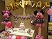 Cartoon Birthday Banner,Kids Birthday Party Decoration For Girls, Pink