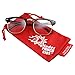 Kids Nerd Glasses Half Frame Clear Lens Geek Costume Children's (Age 3-10) Tortoise/Gold