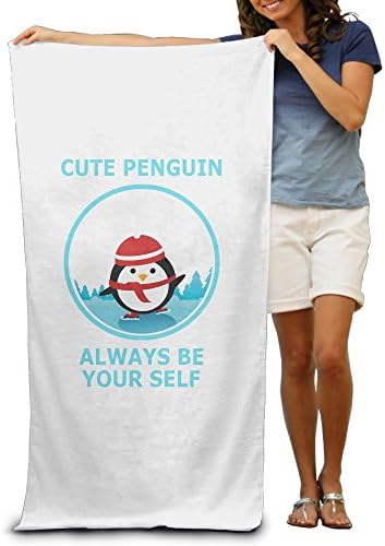 ZLKSHOP Cute Penguin Always Be Your Self Boys Towels
