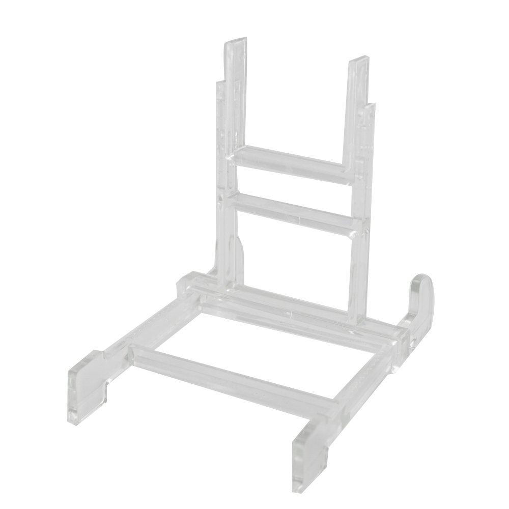 Tincogo Two Part Adjustable Clear Acrylic Plastic Display Stand Easel (set of 5)