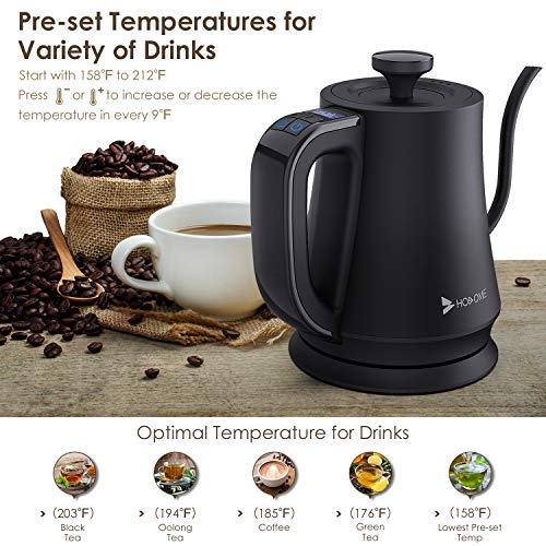 Hosome Electric Kettle, Gooseneck Electric Kettle Temperature Control