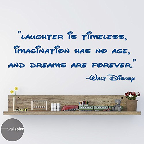 Walt Disney Quote Laughter Is Timeless Vinyl Wall Decal Sticker