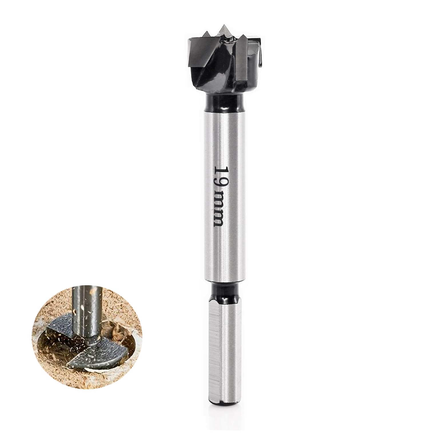 Sinoprotools Forstner Bit 3/4 Inch 19mm - Carbide Tipped Forstner Drill Bits - Forstner Bits for Woodworking Hole Saw Auger Opener, Drilling Boring Bit, for Hard Wood Plastic Plywood