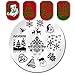 Born Pretty Nail Art Stamping Plate Christmas Snowflake Santa Claus Christmas Tree Stocking Nail Art Stamping Image Plate 01