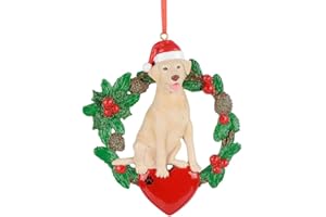 MAXORA Personalized Dog Christmas Ornament, Cream Labrador Christmas Tree Ornament，Pet Dog Ornament，Personalized Dog Gift Lover Ornament，Christmas Decoration Gift for Dog Owners, Parents, Dads, Moms, Kids