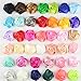 KADIWOWO Classic Stereo Fabric Roses, Rose Bud for Headdress Flowers Headbands Clips 40PCS (#2)
