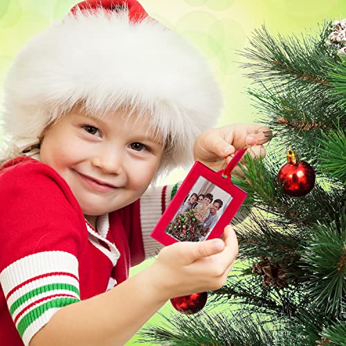 Klikel Christmas Photo Ornament Frames Red & Green Mini Picture