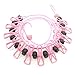 Kalevel Travel Clothesline with Clothespins for Hotels Cruise Ships Portable Elastic Clothesline Outdoor Camping Retractable Laundry Clothes Drying Line 10 Feet with Spacers (Pink)