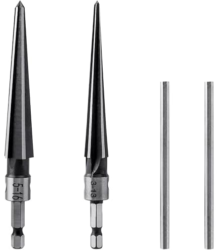 2-Piece Tapered Reamer Set | 5/32 & 7/8 High Carbon Steel Burr Removal Tools - View #2