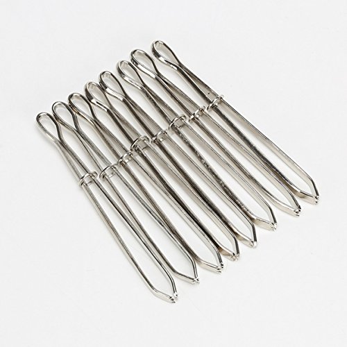 ZHONGJIUYUAN 200 Pieces Easy Pull Bodkin Threader Tweezers Sewing Machine Tweezers Bodkin Elastic Threader for Waist Band Craft Easy to Insert Sewing Tool