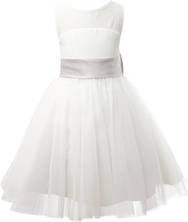 ivory chiffon flower girl dress