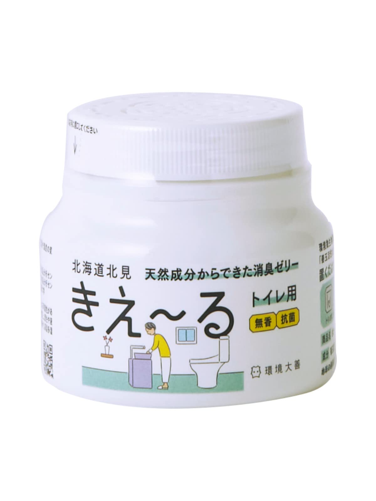 環境ダイゼン 置き型消臭・芳香剤 きえーるH トイレ用 ゼリータイプ 無香 160g 日本製 H-KTJ-160 の商品画像