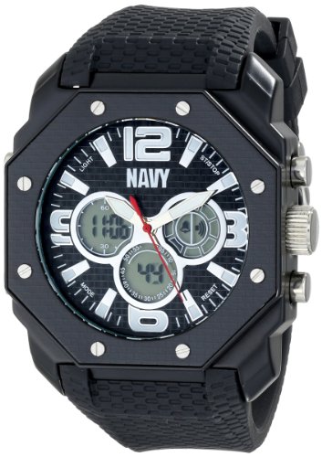 Wrist Armor Men's 37400007 C28 Analog-Digital Display Quartz Watch with Black Silicone Strap