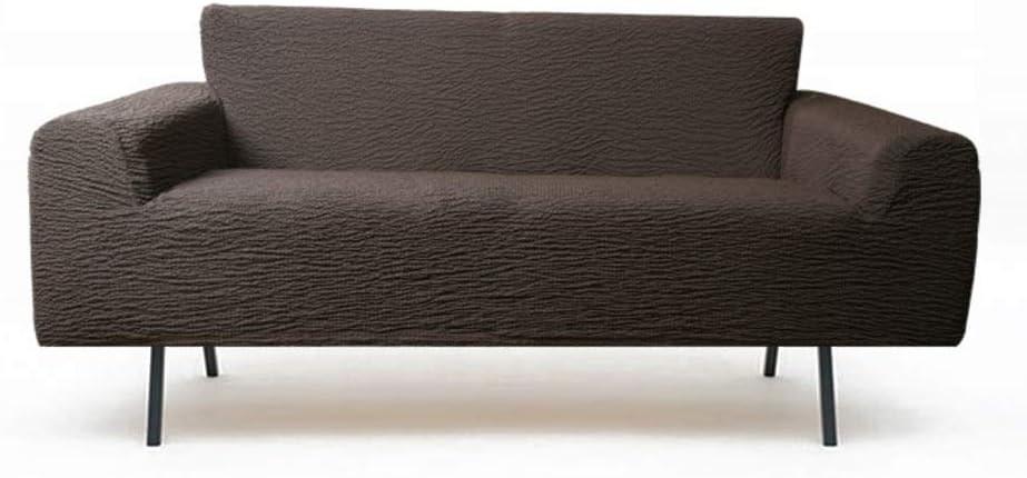 GWW Stretch Sofa slipcover,Solid Sofa Cover,Sure fit Cushion Couch for Leather Sofa Chair,1-Piece Furniture Protector for Pets-F Two Seats