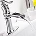 Chrome Bathroom Faucet Waterfall Single Handle Single Hole Sink Faucet with Supply Line Lavatory Basin Vanity Mixer Tap by BWE