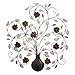 Home Source 400-21890 Decorative Metal Wall Art, Vase with Flowers, 28.66-Inch x 32-Inch